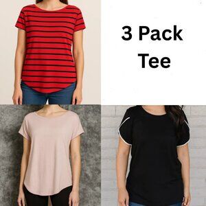 NEW - Lot of 3 - Express Maurices Assorted Women Small Summer Casual T-Shirt Top